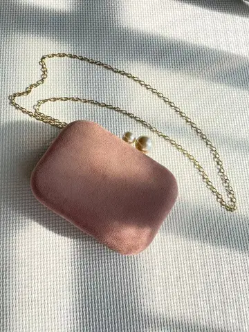 핑크 스웨이드 파티 백