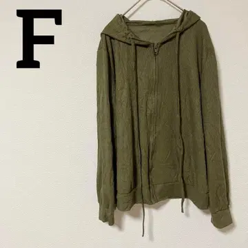 노브랜드 [ F ] 리브 올리브 그린 후드 후드티