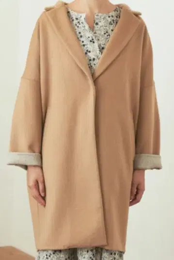 퓨어세신 미들 울 혼방 코트