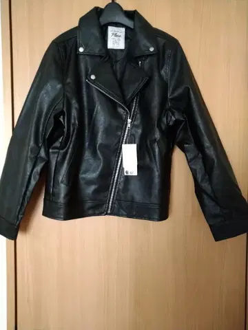Plus 블랙 가죽 자켓 F