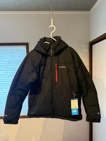 정가 37,400엔 새상품 몽벨 파마로스트 다운 후드티 L 블랙