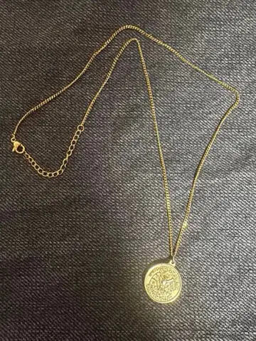 골드 리버서블 양면 코인 목걸이