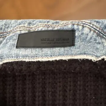 MIGUEL MICHALIS 블랙 니트 데님 콤비