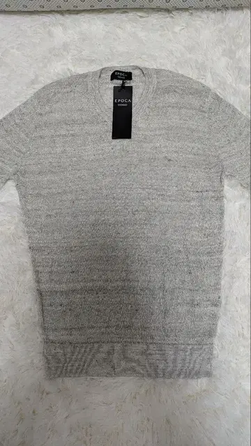 (택 포함) epoka 린넨 니트 100% 그레이 스웨터