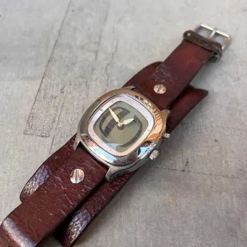 fossil 빅 틱 브라운 가죽 시계