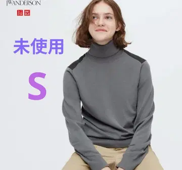 미사용 유니클로 jw anderson 터틀넥 니트 긴팔 니트 S