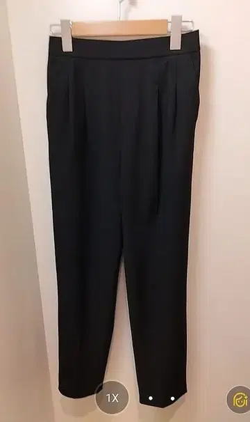 [ 새상품급 글로벌 워크 아름다운 실루엣 테이퍼드 팬츠 블랙 ]