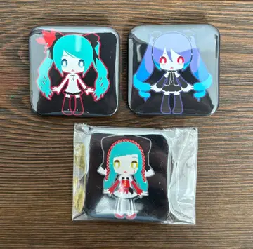 하츠네 미쿠 스퀘어 캔뱃지 3개 세트