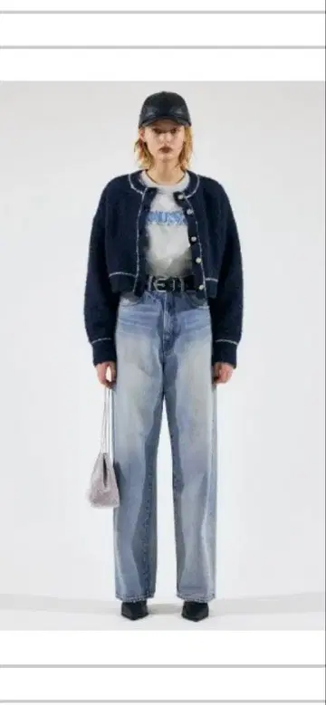 MOUSSY HW 데미지 루즈 스트레이트 26인치