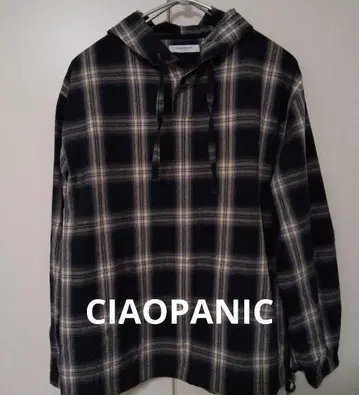 CIAOPANIC 후드 부착 체크 셔츠 L 사이즈 차오패닉 긴팔