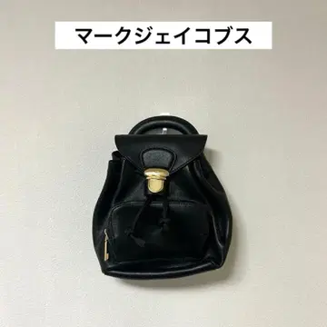 마크제이콥스 블랙 가죽 백팩 골드 체인