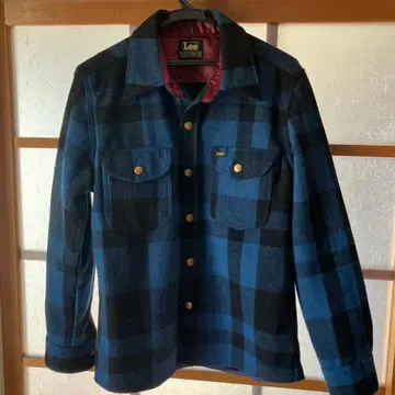 Lee 리 울 셔츠 체크 파랑 블랙 구제 의류