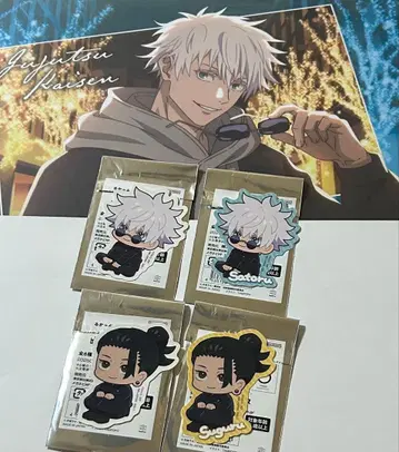 주술회전 말큐브 런치 매트 룩업 스티커 고죠 사토루 게토 스구루