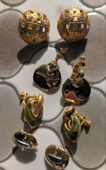 빈티지 귀찌 4개 세트 쇼와 레트로