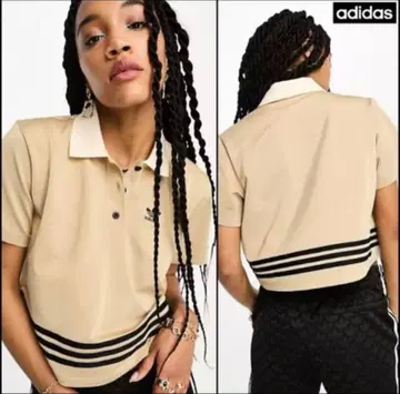 adidas 베이지 피케 셔츠 S 사이즈