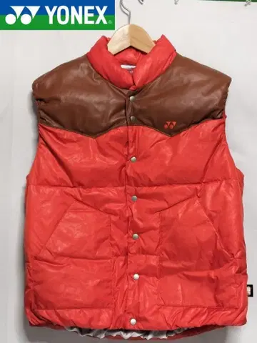 YONEX 골프 다운 베스트 자켓 브라운/오렌지