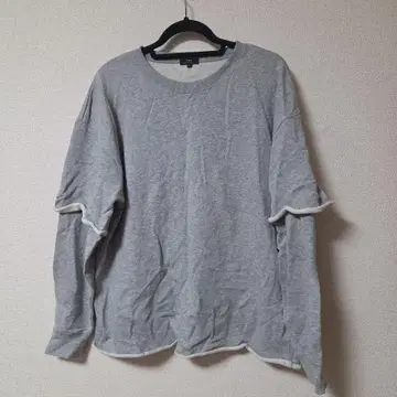 아이템즈 어반 리서치 프릴 슬리브 맨투맨 쭈리 풀오버 L