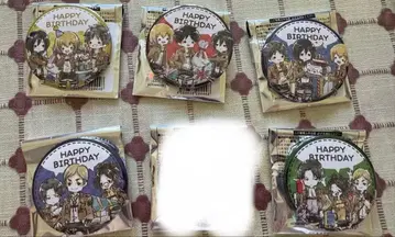 진격의 거인 생일 벌스데이 그래프 아트 디자인 캔뱃지 5종 세트