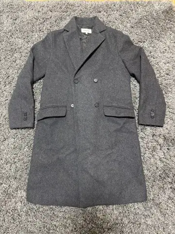 글로벌 워크 그레이 더블 브레스트 코트