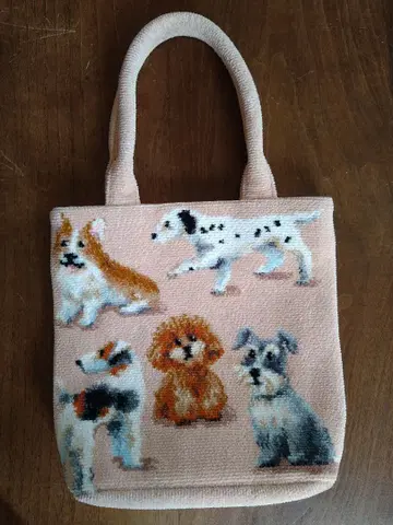 FEILER 강아지 도그 토트백 핑크