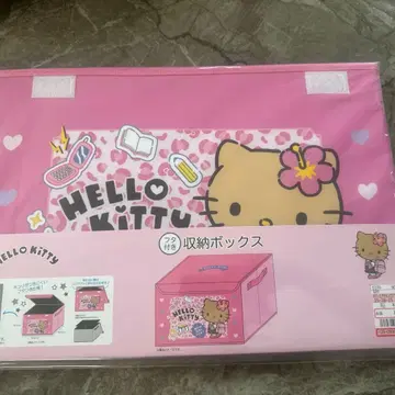 헬로키티 시마무라 콜라보 수납 박스 일광화상 표범 무늬