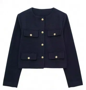 니트 스웨터 트위드 자켓 테일러드 자켓 네이비 블랙 2종 세트