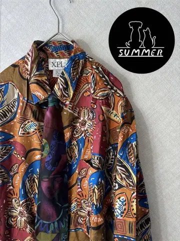 구제 의류 summer 넥타이 셔츠 잔니 베르사체 넥타이 실크 셔츠