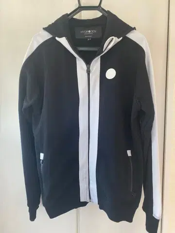 HYDROGEN 블랙 화이트 후드티 L 사이즈