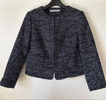 띠어리 럭스 노카라 자켓 아우터 포멀 블랙 38