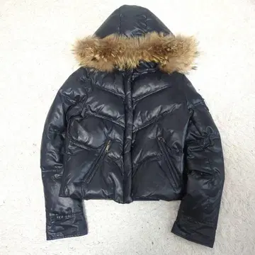 인디비 INDIVI 퍼 달린 숏 기장 다운 자켓 y2k