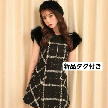 M me eme 메종 트위드 미니 원피스 매장 한정 컬러 블랙