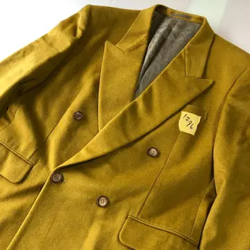 미사용급 캐시미어 100% 더블 테일러드 자켓 더블 노벤트