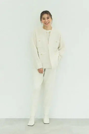 새상품급! [ VASE OOu ] 니트 트위드 재킷