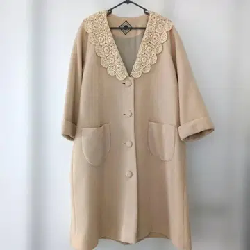 STREET ORGAN 레이스 옷깃 롱 코트