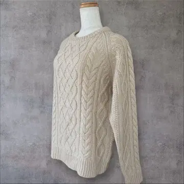 새상품급 어반 리서치 도어스 로우 게이지 아란 패턴 풀오버 BE