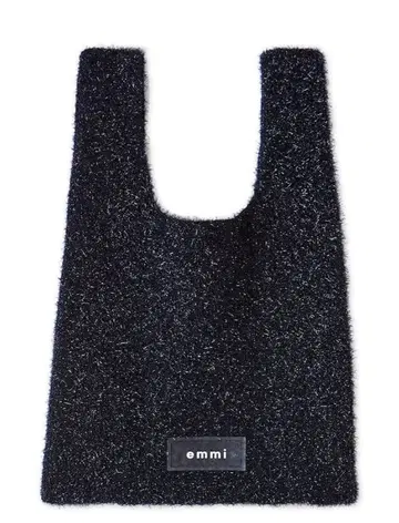 emmi 글리터 라메 백 네이비