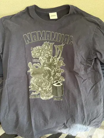 NOMANUAL 티셔츠 네이비 컬러