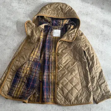 컨디션 최상 매킨토시 철학 퀼팅 코트 안감 체크 36