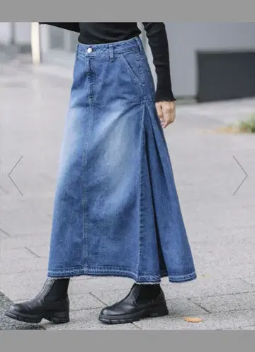 12oz 데님 맥시 스커트