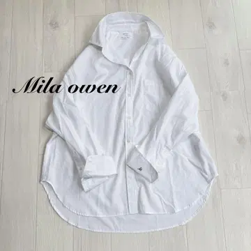 Mila owen SUPIMA 코튼 2 사이즈 오버 셔츠