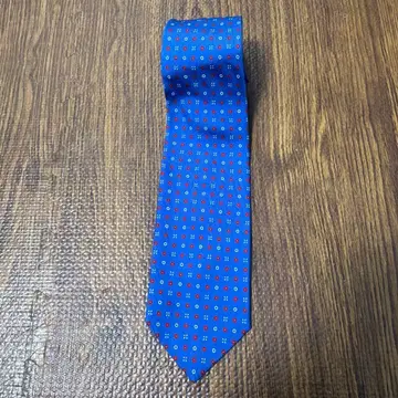 [ 새상품급 ] E. Marinella 마리넬라 도트 무늬 넥타이 블루