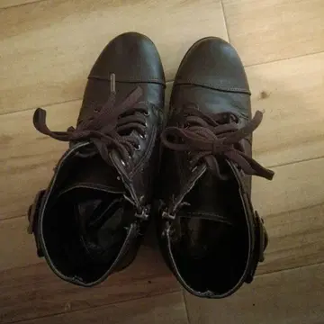 브라운 레이스업 부츠 23cm