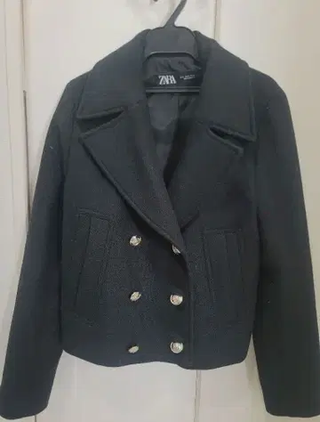 ZARA 블랙 더블 브레스트 자켓