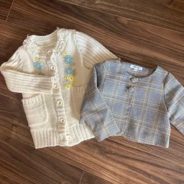 어린이 100 사이즈 가디건과 볼레로 세트