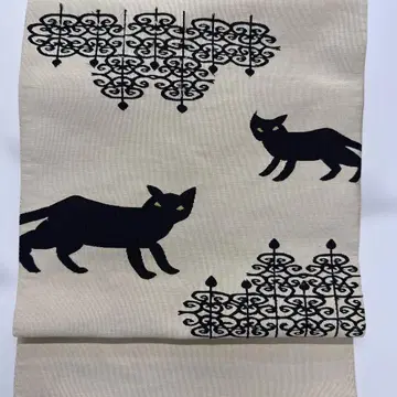 검은 고양이 나고야 오비 츠즈레 중고 나고야 오비