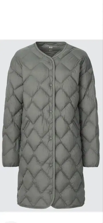 유니클로 울트라 라이트 다운 릴랙스 코트 M 올리브