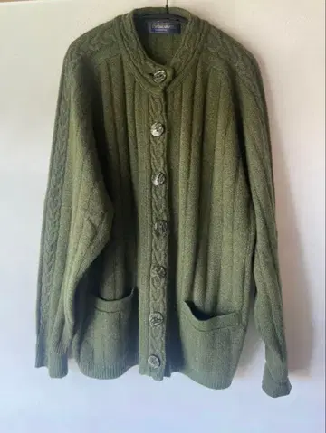 [ EVEMARVEL 캐시미어 100% ] 가디건 올리브 그린