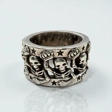 Justin Davis 반지 반지 실버 크라운 925 스컬 별