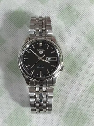SEIKO 자동 와인딩 손목시계 블랙