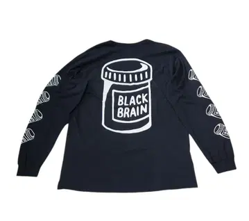 BLACK BRAIN 블랙 브레인 백 로고 프린트 긴팔 티셔츠